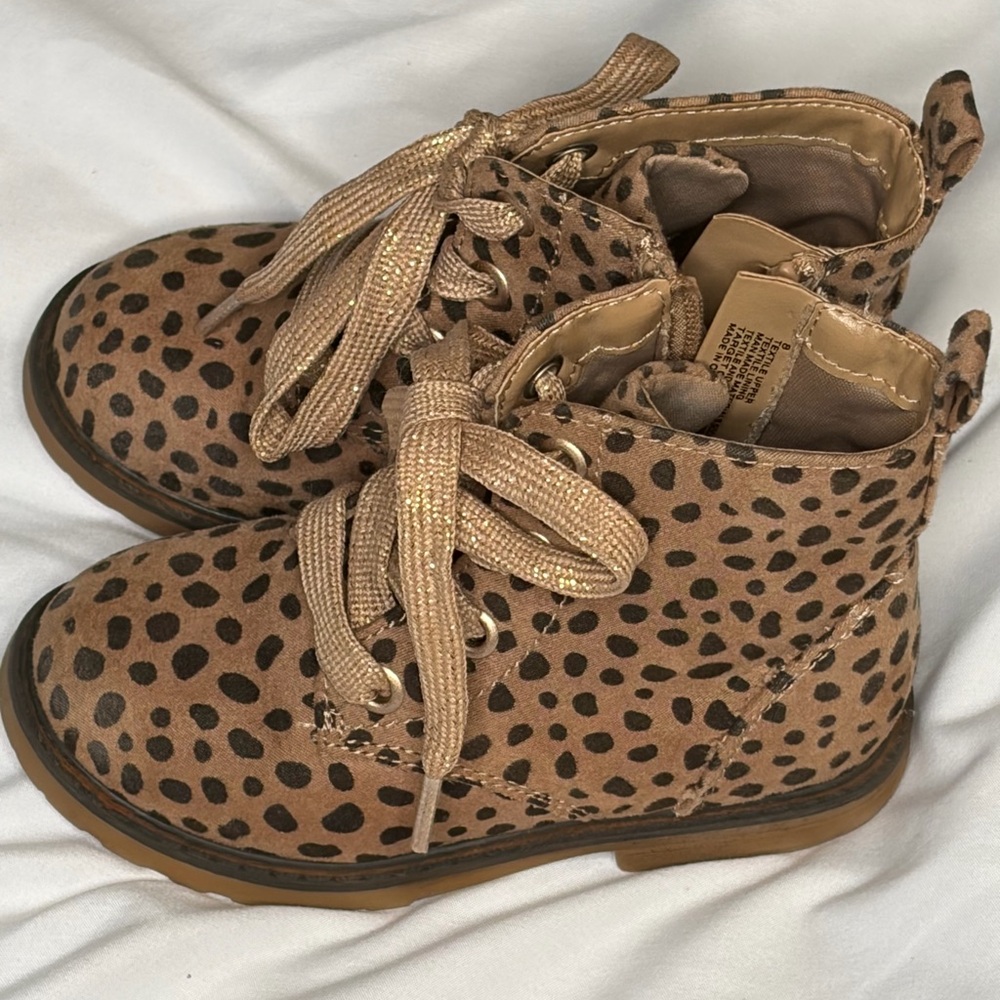 Cat & Jack Leopard Print Kids Boots